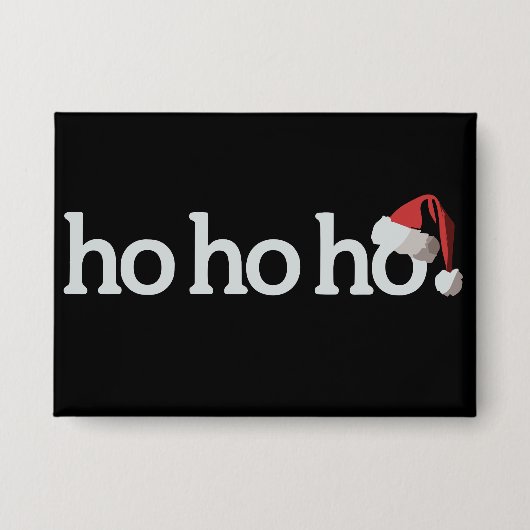 Weihnachtsfest Ho Ho Xmas Weihnachtsmannmütze Button (Vorderseite)