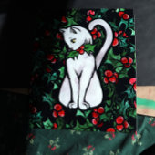 Weihnachtsfest Holly White Cat Poster