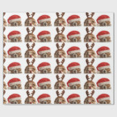 Weihnachtsfest Hunde Weihnachten Kostüm Geschenkpapier (Flach)
