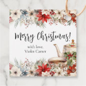 Weihnachtsfest im Blumenkohl Geschenkanhänger (Rückseite)