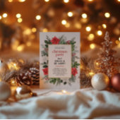 Weihnachtsfest im Blumenrahmen - Weihnachten Party Einladung