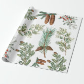 Weihnachtsfest im Coniferwald Geschenkpapier (Ungerollt)