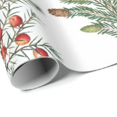 Weihnachtsfest im Coniferwald Geschenkpapier (Rolleneckpunkt)