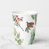 Weihnachtsfest im Coniferwald Pappbecher (Rechts)