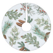 Weihnachtsfest im Coniferwald Polyester Weihnachtsbaumdecke (Vorderseite)