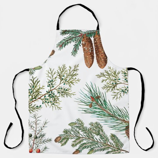 Weihnachtsfest im Coniferwald Schürze (Vorderseite)