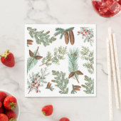 Weihnachtsfest im Coniferwald Serviette (Beispiel)