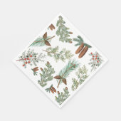 Weihnachtsfest im Coniferwald Serviette (Ecke)
