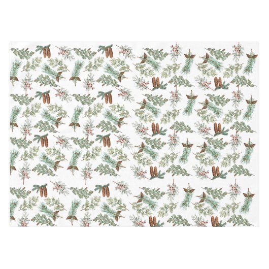 Weihnachtsfest im Coniferwald Tischdecke (Vorderseite (Horizontal))