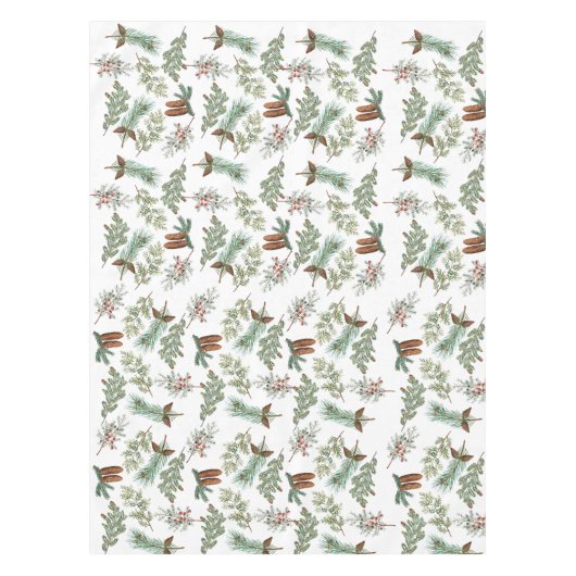 Weihnachtsfest im Coniferwald Tischdecke (Vorderseite)