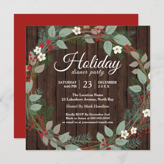 Weihnachtsfest im Festspielhaus Party Einladung (Vorne/Hinten)