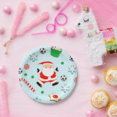 Weihnachtsfest im Fußball Pappteller (Party)