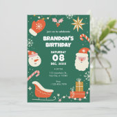 Weihnachtsfest im Grünen Einladung (Stehend Vorderseite)