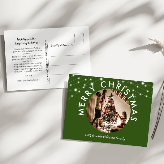 Weihnachtsfest im Grünen Foto Postkarte