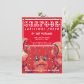 Weihnachtsfest im Meer Party Einladung (Stehend Vorderseite)