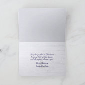 Weihnachtsfest im Mondlicht Feiertagskarte (Innenseite)