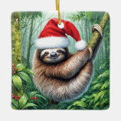 Weihnachtsfest im Regenwald Keramikornament (Vorderseite)