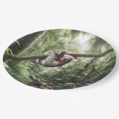 Weihnachtsfest im Regenwald Pappteller (Schrägansicht)