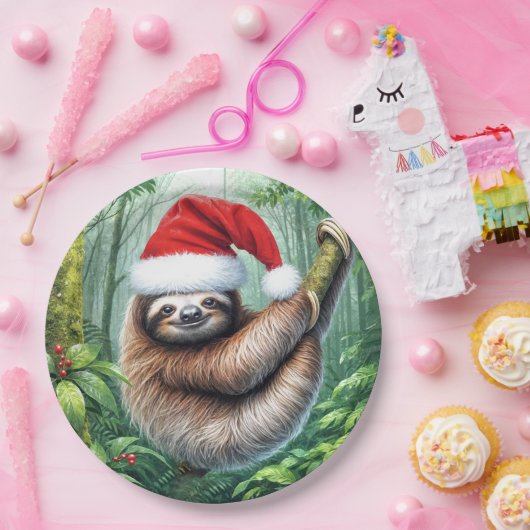 Weihnachtsfest im Regenwald Pappteller (Party)