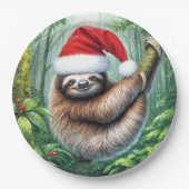 Weihnachtsfest im Regenwald Pappteller (Vorderseite)