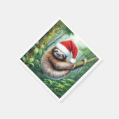 Weihnachtsfest im Regenwald Serviette (Ecke)