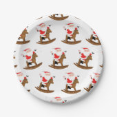 Weihnachtsfest im Reittier-Party Pappteller (Vorderseite)