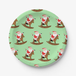 Weihnachtsfest im Reittier-Party Pappteller