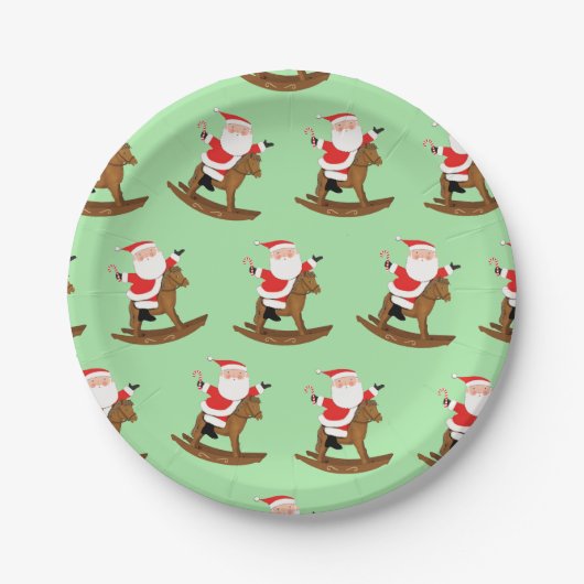 Weihnachtsfest im Reittier-Party Pappteller (Vorderseite)