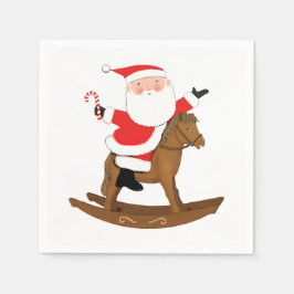 Weihnachtsfest im Reittier-Party Serviette