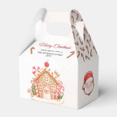 Weihnachtsfest im Santa Gingerbrett-Haus Weihnacht Geschenkschachtel (Rückseite)