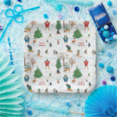 Weihnachtsfest im Schneeflocken Pappteller (Party)