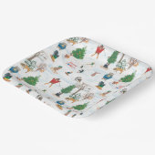 Weihnachtsfest im Schneeflocken Pappteller (Gewinkelt)