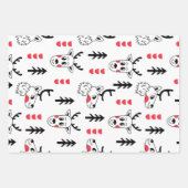 Weihnachtsfest im skandinavischen Stil - Set von 3 Geschenkpapier Set (Vorderseite 3)