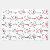 Weihnachtsfest im skandinavischen Stil - Set von 3 Geschenkpapier Set (Vorderseite 2)