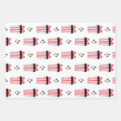 Weihnachtsfest im skandinavischen Stil - Set von 3 Geschenkpapier Set (Vorderseite)