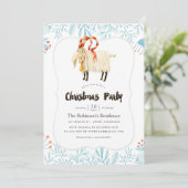 Weihnachtsfest im skandinavischen Watercolor-Party Einladung (Stehend Vorderseite)