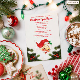 Weihnachtsfest im Stil eines alten Weihnachtsmanns Einladung