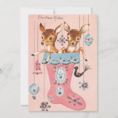 Weihnachtsfest im Strumpf Feiertagskarte (Vorderseite)