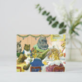 Weihnachtsfest im Tierland Feiertagspostkarte (Stehend Vorderseite)