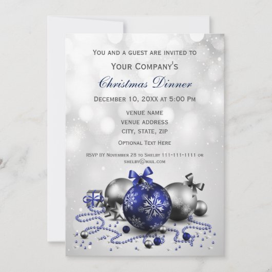 Weihnachtsfest im Unternehmen einladen Einladung (Vorderseite)
