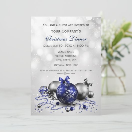 Weihnachtsfest im Unternehmen einladen Einladung (Stehend Vorderseite)