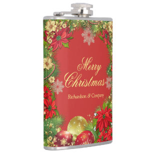Weihnachtsfest im Unternehmen - Flasche Flachmann