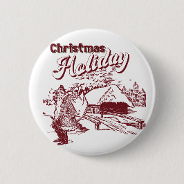 Weihnachtsfest im Vintage-Stil Button