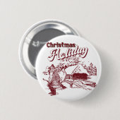 Weihnachtsfest im Vintage-Stil Button (Vorne & Hinten)