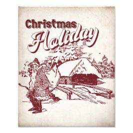 Weihnachtsfest im Vintage-Stil Fotodruck