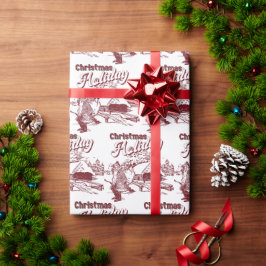 Weihnachtsfest im Vintage-Stil Geschenkpapier