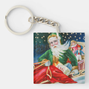 Weihnachtsfest im Vintage-Stil Schlüsselanhänger