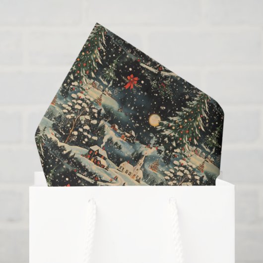 Weihnachtsfest im Vintage-Stil Seidenpapier (Geschenk Tasche)