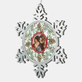 Weihnachtsfest im Wasser Foto Schneeflocken Zinn-Ornament (Rechts)