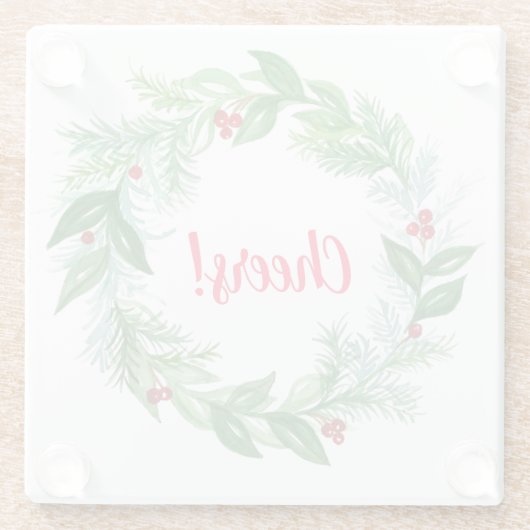 Weihnachtsfest im Wasser Glasuntersetzer (Rückseite)